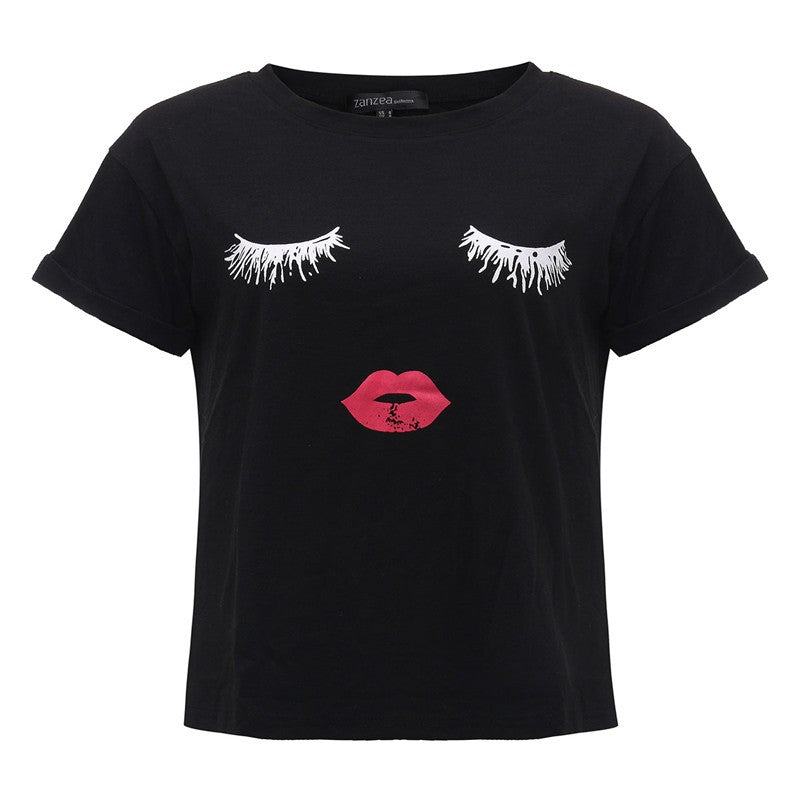 Lashes &amp; Lips Casual Tee