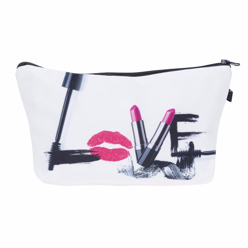 Love for Lips and Lashes Cosmetic Bag