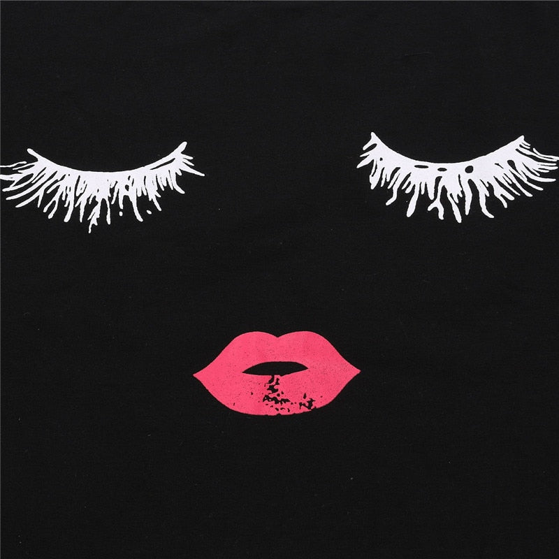 Lashes &amp; Lips Casual Tee
